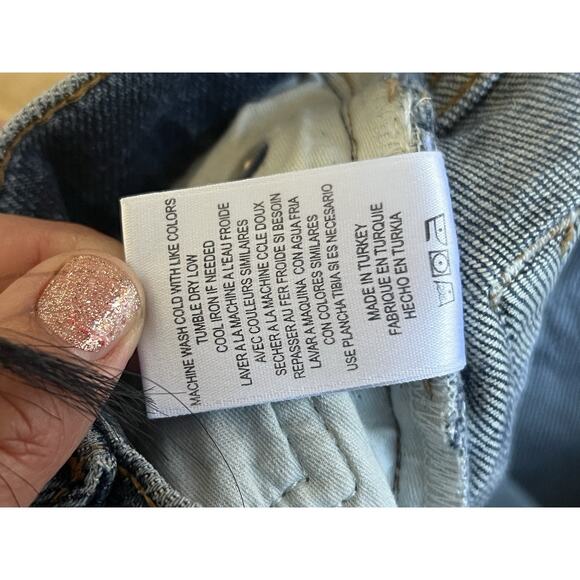 NWT RE/DONE ORIGINALS High Rise Ankle Crop Jean in Dusk Destroy Size 24 - Picture 15 of 16